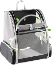 Stylish Bubble Backpack Pet Carrier for Cats & Dogs - Black