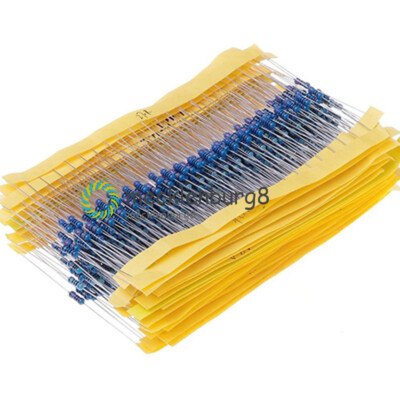 NEW 400/600PCS 30 Values 1/4W 1% Metal Film Resistors Resistance Assortment Kit