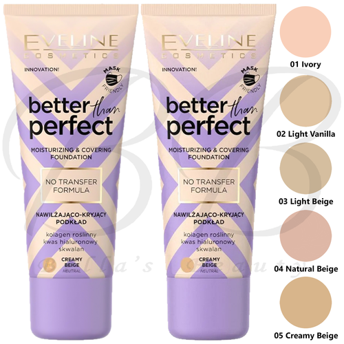 EVELINE Better Than Perfect Moisturising & Covering No Transfer Foundation 30ml