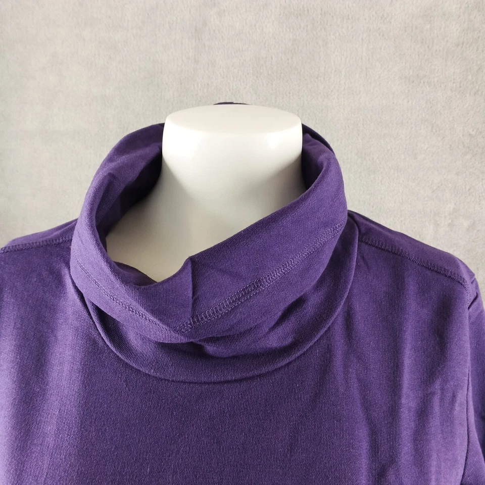 NUEVO CON ETIQUETAS Karen Scott Pullover Sudadera XS (0-2) Terry Francés Tejido Púrpura Algodón Foto 4 de 4