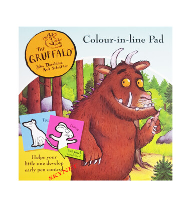 THE GRUFFALO -  Childrens COLOUR IN LINE PAD FOR KIDS - PRE-SCHOOL - FUN