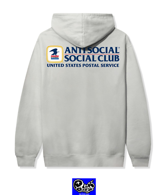 Anti Social Social Club ASSC x USPS Delivery Hoodie Smoke L New