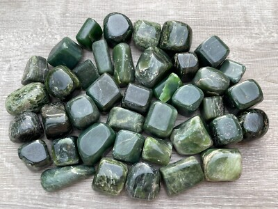 #ad #ad Nephrite Jade Tumbled Stones 1 1.5 Inch Nephrite Jade Crystals Healing Crystal $44.64