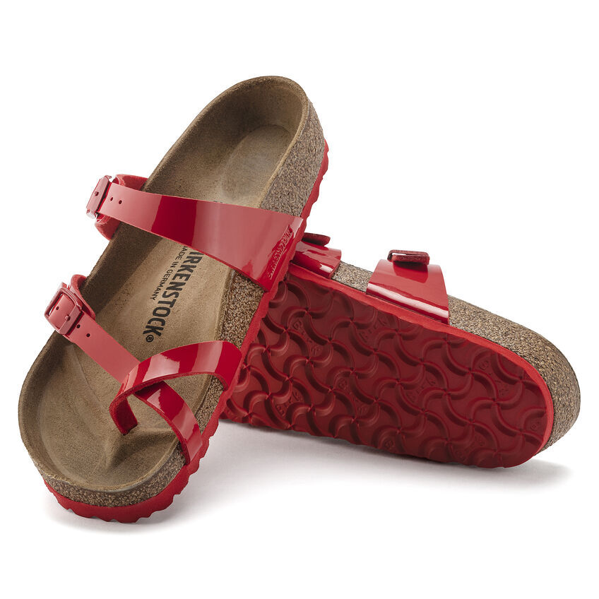 birkenstock cherry patent