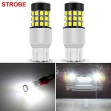 2Pcs 7443 7440 LED Reverse Backup Brake Tail Stop Parking Light Bulbs Strobe