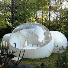 10x7ft Clear Commercial PVC Inflatable Eco Dome Camping Bubble Tent With Fan