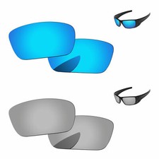Lenslog Silver  Ice Polarized Replacement Lenses For-Oakley Fuel Cell OO9096