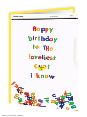 Brainbox Candy Unhöflich Geburtstag ggückwunschkarte lustig Offensive Humor