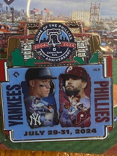 2024 Phillies vs. Yankees Series July-29 to 31st -Match-Up Pin-Judge, Schwarber - Picture 2 of 3