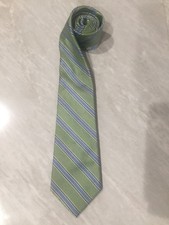 Class Club Gold Label Neck Tie Green Blue Stripe Men s Necktie.