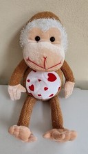 Plush Monkey Valentine's Day Doll Gift 15" Stuffed Animal Doll NO TAGS 