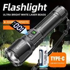 990000LM Bright Powerful Zoom Flashlight With...