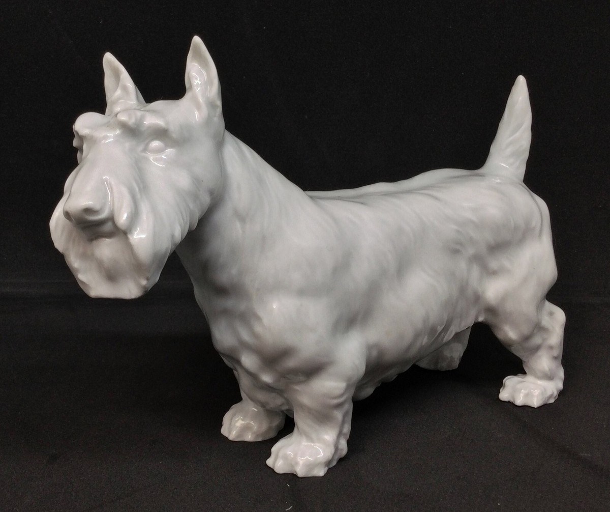 Meissen Blanc De Chine Porcelain Dog Scottish Terrier Figurine