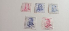 Czechoslovakia Czech President stamps 1950's - 2 x Novotny 3 x Zapotocky Used 