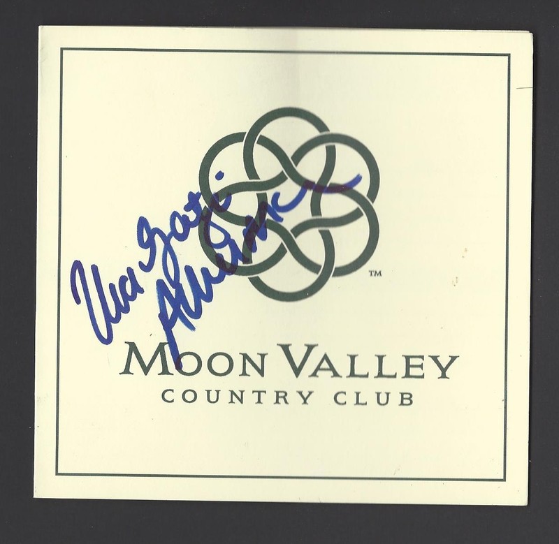 Vicki Goetze GOLF LPGA autographed Moon Valley Country Club Score card with COA
