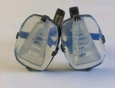 Vtg Estate Japan Sterling Silver Cufflinks Pagoda Reverse Carved Opaline Glass