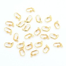Gold Plated Leverbacks Earwires Earring Findings Jewelry Crafting Set Of 24