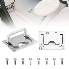 Heavy-Duty Flush Lift Handle Ring Pull for Boat Deck Hatch 316 Stainless Steel