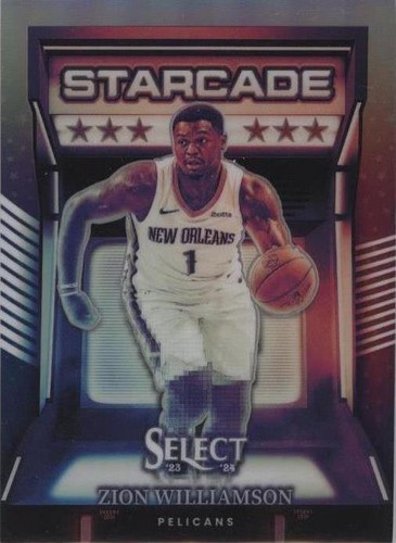 Zion Williamson 2023-24 Panini NBA Select Courtside Blue Cracked