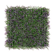 Alfombrillas de hojas de lujo de lavanda artificial de 20x20" paneles de decoración de valla de privacidad seto
