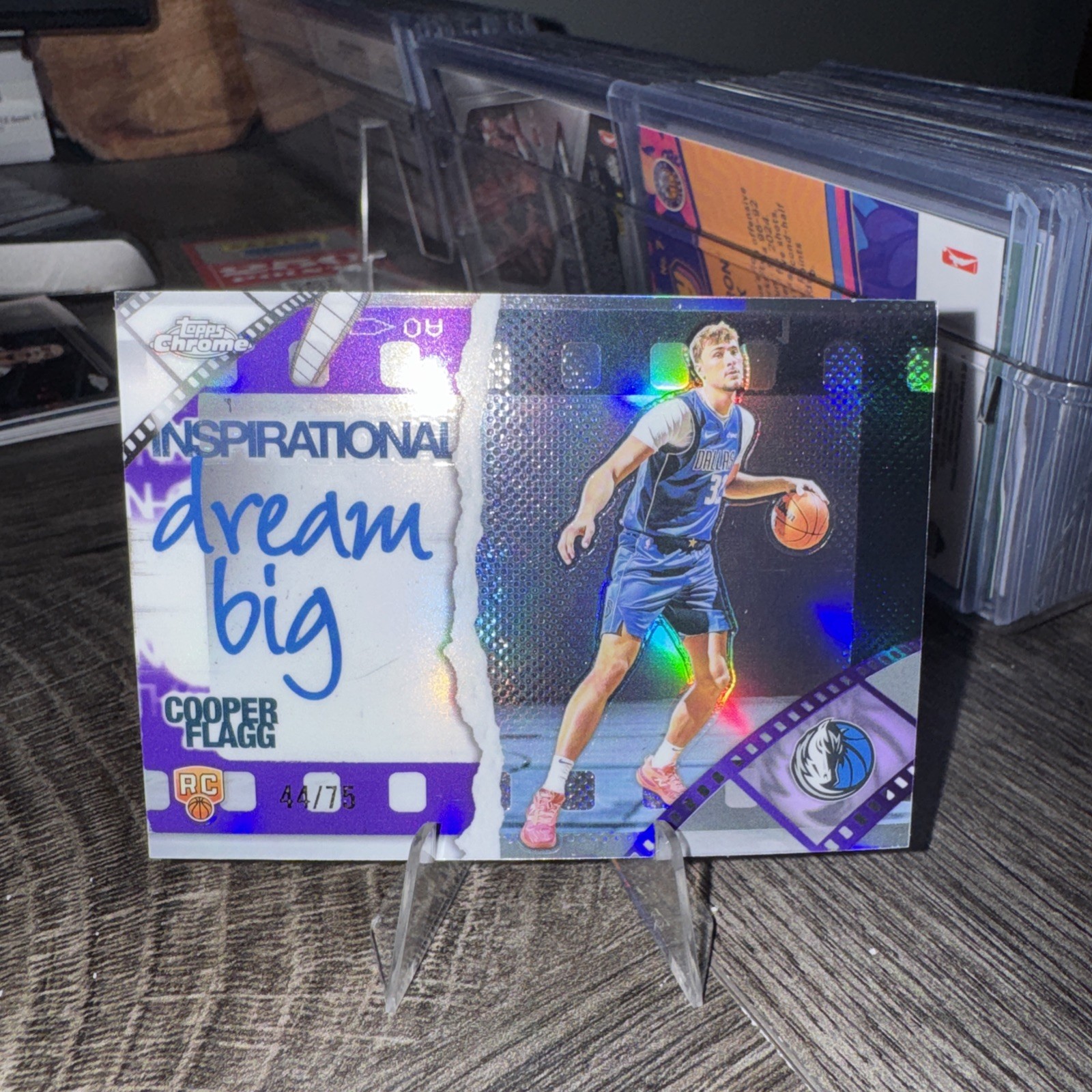 2025-26 Topps Chrome Basketball Cooper Flagg Inspirational Rookie Purple /75 🔥