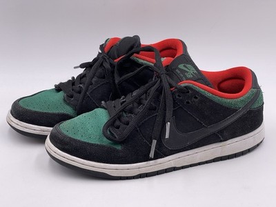 Nike SB Dunk Low Pro 304292-055 SIZE 8 Reptile Green Red