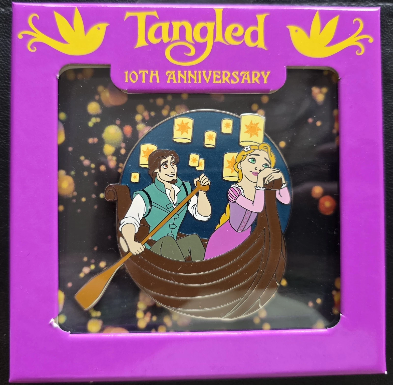2020 Disney Parks Tangled 10th Anniversary Rapunzel Flynn Jumbo LE 1000 Pin