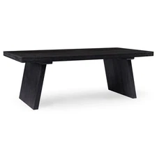 Maven Lane Marcella Wood Coffee Table, Contemporary Accent Table, Aged Black