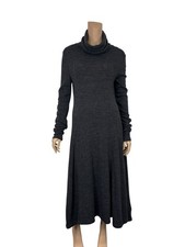 Vtg Gianni Versace Versus Charcoal Gray Knit Sweater Dress IT 42