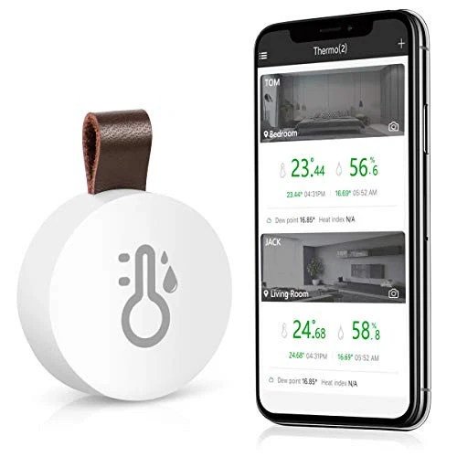 Wireless Thermometer Hygrometer, ORIA Mini Bluetooth 5.0 Humidity Temperature