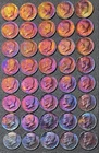 Kennedy Half Dollar 40% Silver Uncirculated Monster Rainbow Toning 1965 - 1969