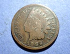1886 Type 2 Indian Cent  Good