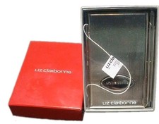 Vtg Liz Claiborne Mini Notepad Pen Card Holde...