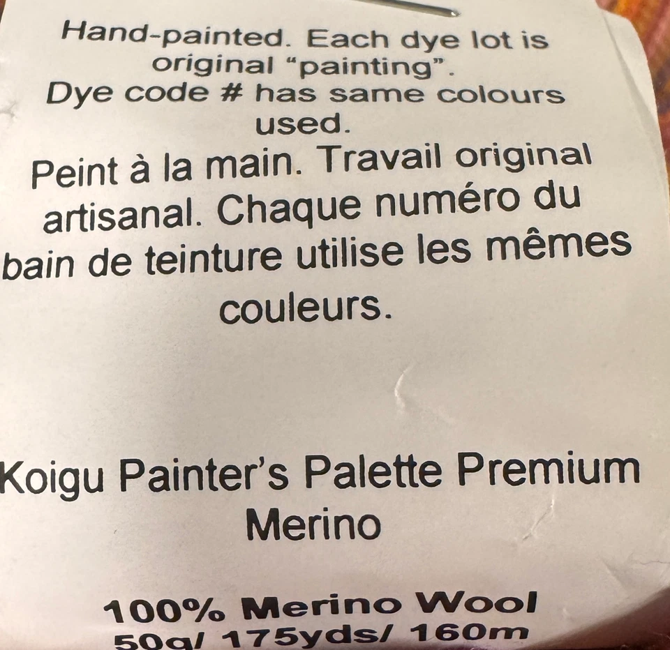 HILO KOIGU KPPPM DE COLECCIÓN 3 madejas - violeta, rosa, dorado, verde 175 yardas ea 100% merino Foto 3 de 4