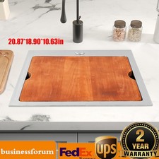 17 19 8.6 inch Stainless Steel Sink Kitchen Sink Workstation with Cutting Board