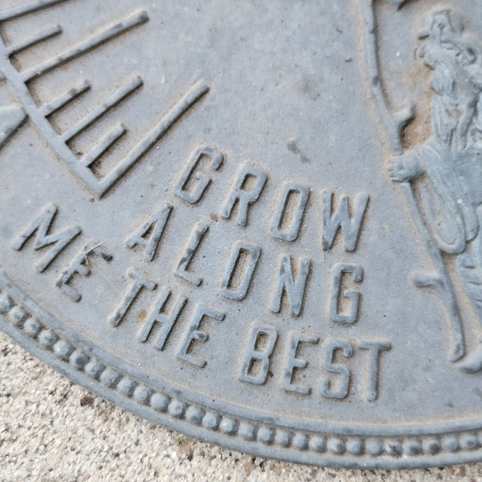 Винтажный латунный солнечный циферблат 11 дюймов от Flora And Fauna Father Time СТАРЕЕТ СО МНОЙ - Изображение 4 из 4