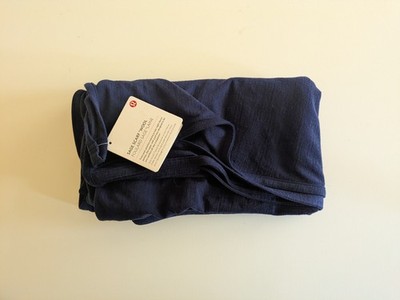 Lululemon Merinowolle Blau Salbei Schal Relaxed Fit Ärmellos Pullover