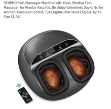 RENPHO Foot Massager Machine with Heat 2026 Upgraded, Shiatsu Foot Massager f...