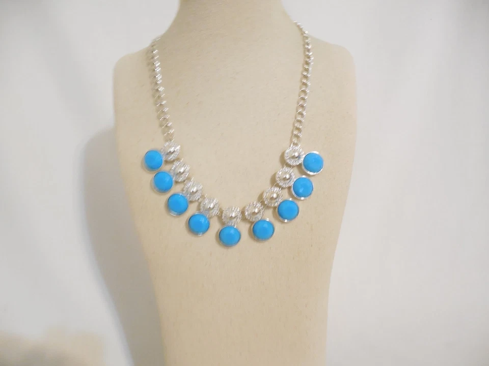 Collar Charter Club tono plata multipiedra eslabón grande Y395 $34 Foto 4 de 4