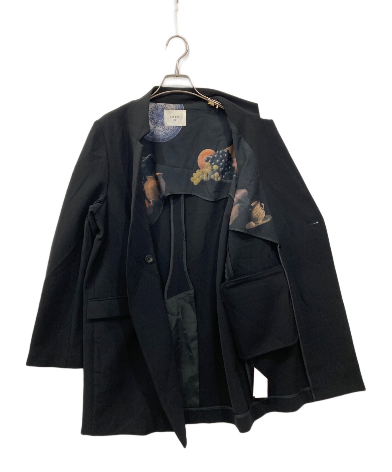 Ameri NOTCH PRINT LINING JACKET/ Black/ Size M - image 3