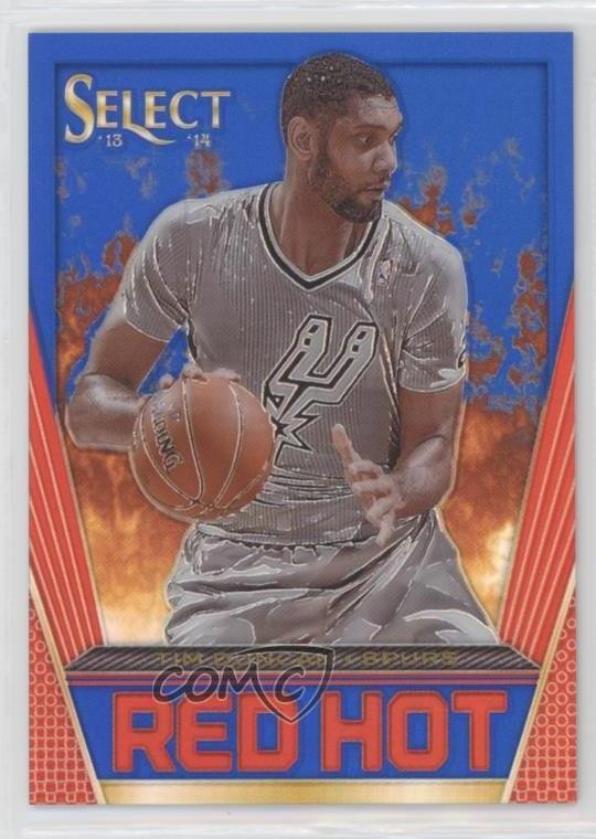 2013-14 Panini Select Red Hot Blue Prizm 20/49 Tim Duncan #22 HOF s6i