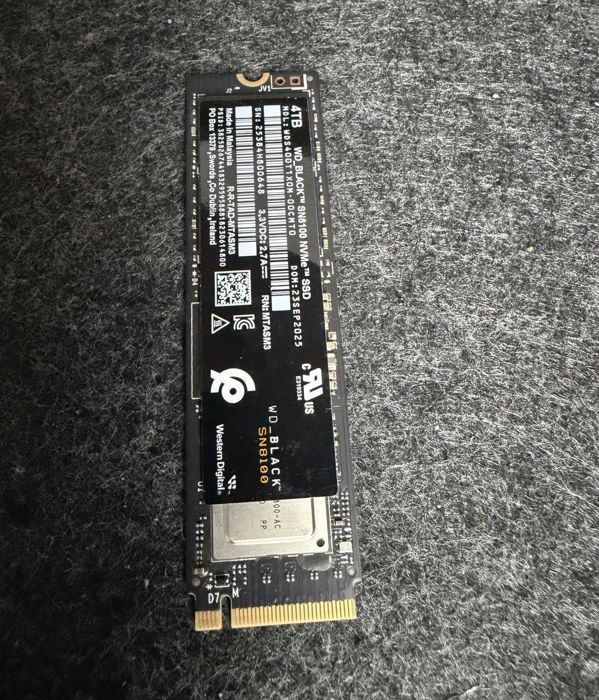 WD_Black SN8100 SSD NVMe de 4 TB - PCIe 5.0x4, M.2 2280
