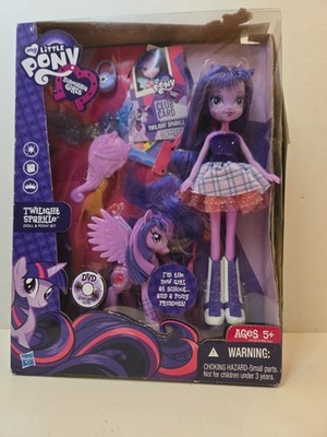 My Little Pony Equestria Girls Twilight Sparkle Doll w/ Pony & Accessories New