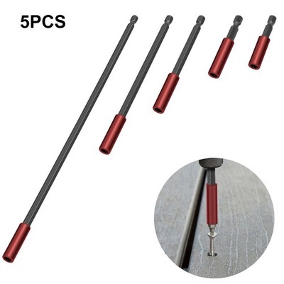 5PC 1/4'' Hex Shank Holder Drill Bit Screwdriver Extension Quick Release Magnetic