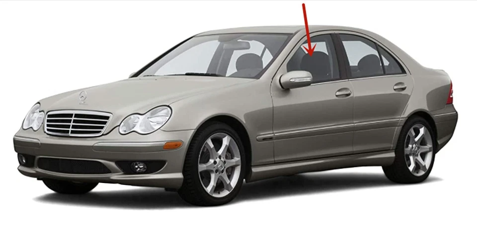 Front Left Window Glass for Mercedes Benz C230 C240 C280 C320 C350 C55 AMG - Image 2 of 2