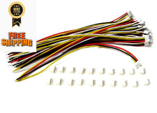 10 Sets Mini Micro ZH 1.5 4-Pin JST Connector with Wires Cables 4Pins, Black