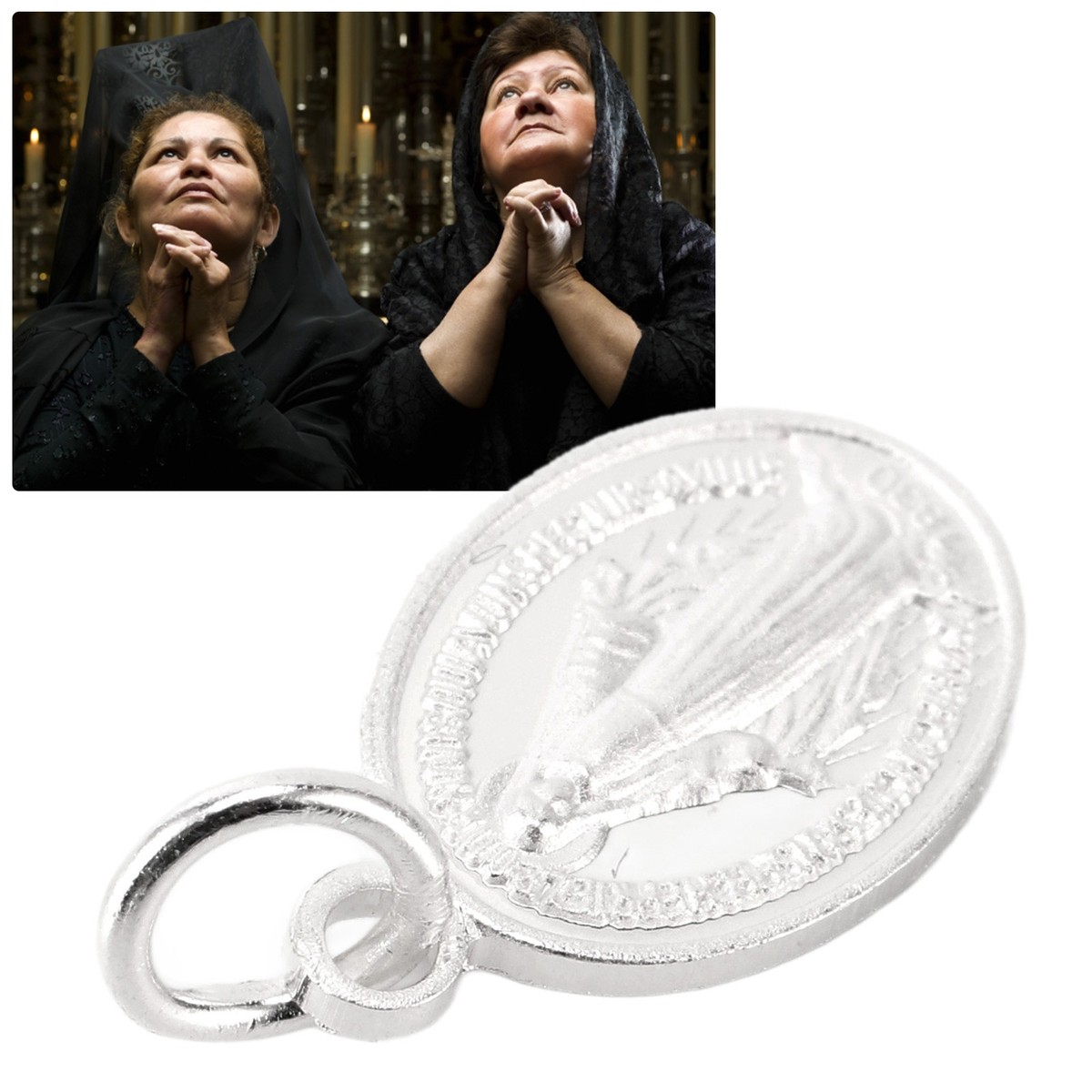 Christ Schmuck Heilige Mutter Maria Medaillon Anhänger