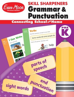 Evan-Moor Skill Sharpeners Grammar and Punctuation Workbook, PreK, Nouns, Ve...