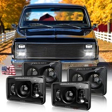 Brightest For Gmc 1982-1986 K1500 K2500 K3500 4pc 4x6 Inch Led Headlight H4656
