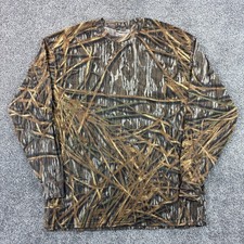 Vintage Jerzees Outdoors Camo Shirt Men XL Long Sleeve Grass Realtree Camouflage